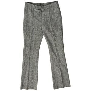 The Wrights Heather Gray Black Slim Straight Leg Wool Trousers Pants size 2